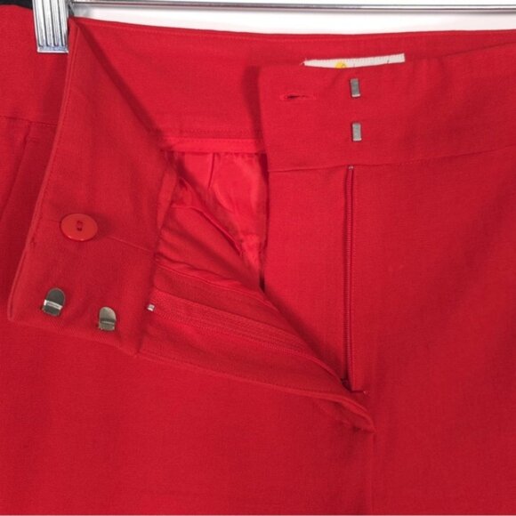 Boden Women’s Straight Wide Leg Trousers Pants Red Viscose Cotton R0249 Size 10R - Picture 8 of 12